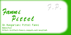 fanni pittel business card